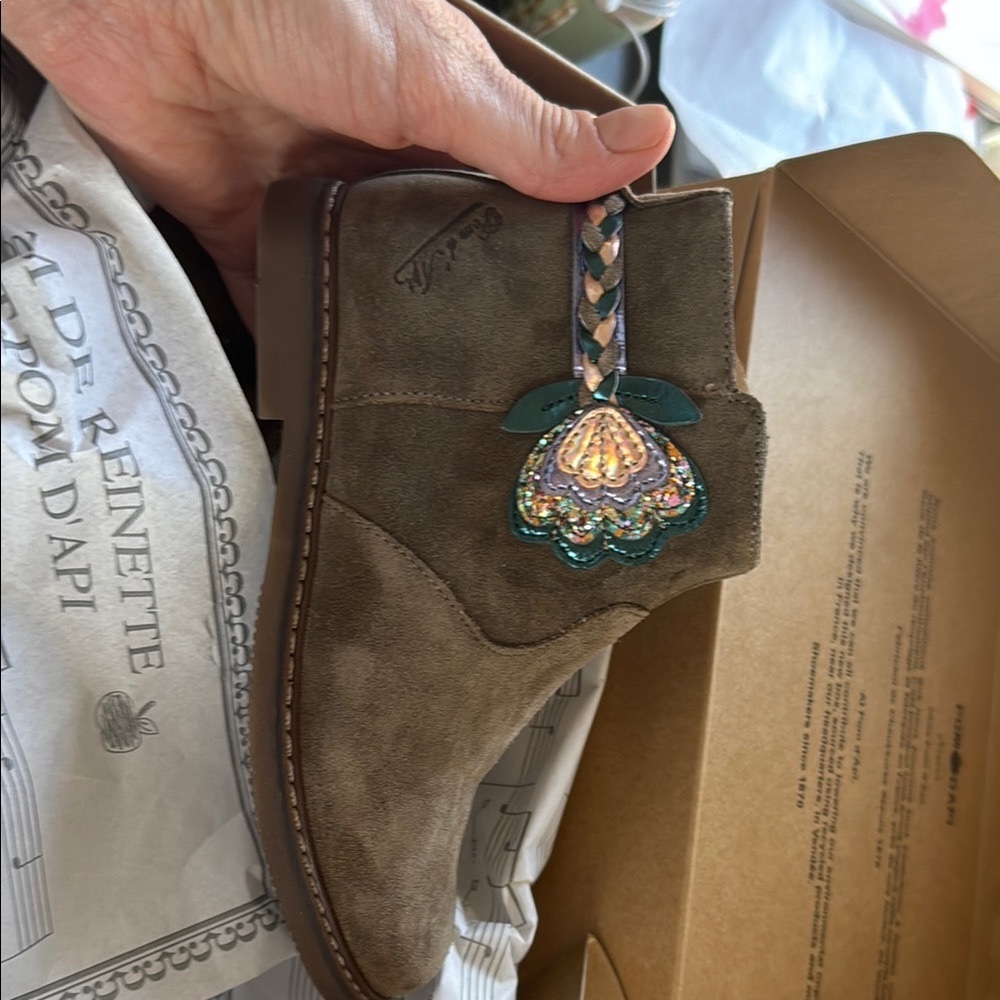 Stylish Suede Ankle Boots with Embellishment